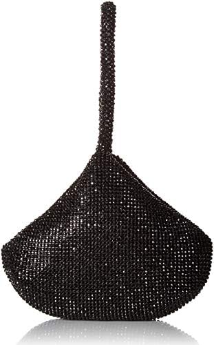 Jessica McClintock Women's Staci Mesh Wristlet Pouch, Black, One